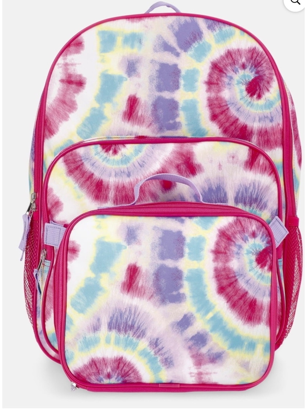 Tie-Dye Pattern Backpack with Matching Lunchbox Set